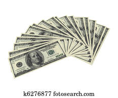 Fanned dollar notes Fanned dollar notes