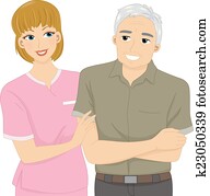 krankenschwester, und, patient krankenschwester, und, patient