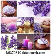 Lavender spa collage Lavender spa collage