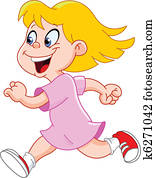 Little girl running Little girl running