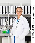 medical researcher in lab