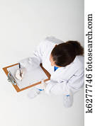 overhead view of medical nurse