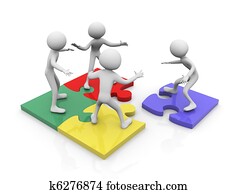 Puzzle team work Puzzle team work