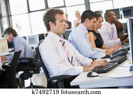 Stock Traders At Work