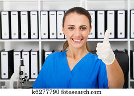 young female medical researcher