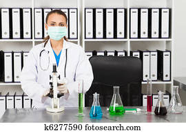 young female science researcher 