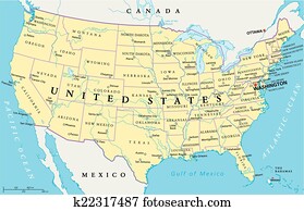 ארצות הברית של אמריקה, מפה