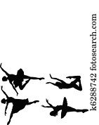 Ballet silhouettes Ballet silhouettes