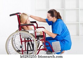 caring medical worker