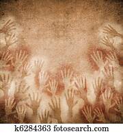 cave painting with hands cave painting with hands
