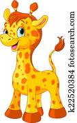 cute, girafa