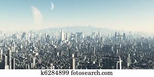 Futuristic Cityscape - 2 Futuristic Cityscape - 2
