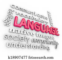 Language 3d Words Collage Learning Understanding Communication