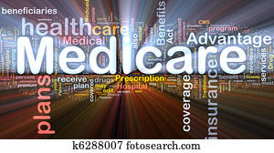 medicare, achtergrond, concept, gloeiend