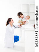 pediatra, e, paciente