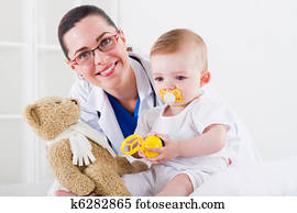 pediatrician and baby pediatrician and baby