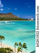 waikiki beach and diamond head, hawaii
