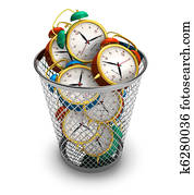 Wasting time concept Wasting time concept