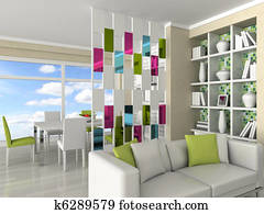 פנים, של, ה, חדר מודרני