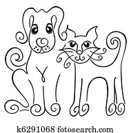 Dog and cat 