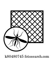 signe de moustiquaire avec cadre pour l'icône de la fenêtre en pvc signe de moustiquaire avec cadre pour l'icône de la fenêtre en pvc