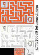leicht, alphabet, labyrinth, -, brief, q leicht, alphabet, labyrinth, -, brief, q