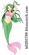 Mermaid Girl under the sea Mermaid Girl under the sea