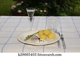 Swedish midsummer meal