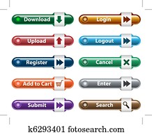 Web buttons with icons Web buttons with icons