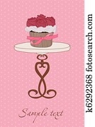 Wedding Invitation with Cupcake Wedding Invitation with Cupcake