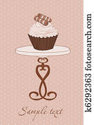 Wedding Invitation with Cupcake Wedding Invitation with Cupcake