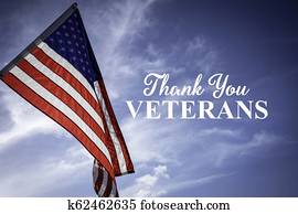 American flags with a Veterans Day greeting American flags with a Veterans Day greeting
