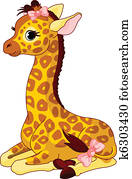 bezerro girafa, com, arco