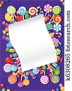 candy and sweets card candy and sweets card