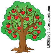 Cartoon apple tree Cartoon apple tree