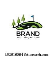 Golf course logo template. Golf sports. Golf course logo template. Golf sports.