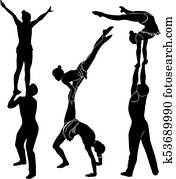 Gymnasts acrobats Gymnasts acrobats