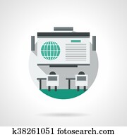 online conference, podrobný, farebný, riadiť, svätý