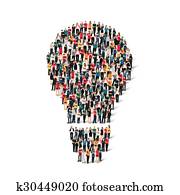 personengruppe, form, lampe personengruppe, form, lampe
