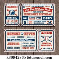 Vector Baseball Event Invites Vector Baseball Event Invites