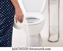 Woman in toilet Woman in toilet