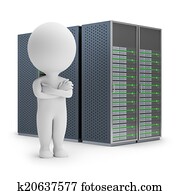 3d small people - servers 3d small people - servers