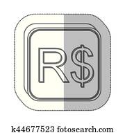 real brazil currency symbol icon