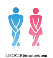 Restroom symbols
