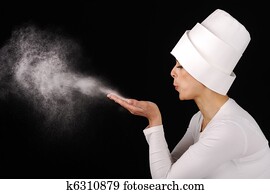 Fecher Dame Herrliches Blasen Draußen Fecher Dame Herrliches Blasen Draußen