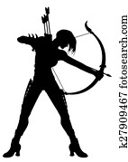 Woman Archer Silhouette Woman Archer Silhouette