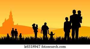 young emberek, noha, gyerekek