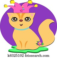 Cat with Party Hat