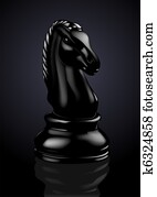 Chess Black Knight Illustration Chess Black Knight Illustration