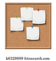 cork board with sticker reminders